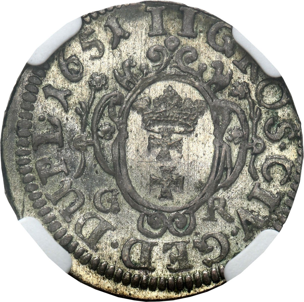 Jan II Kazimierz. Dwugrosz 1651, Gdańsk NGC MS62 - PIĘKNY